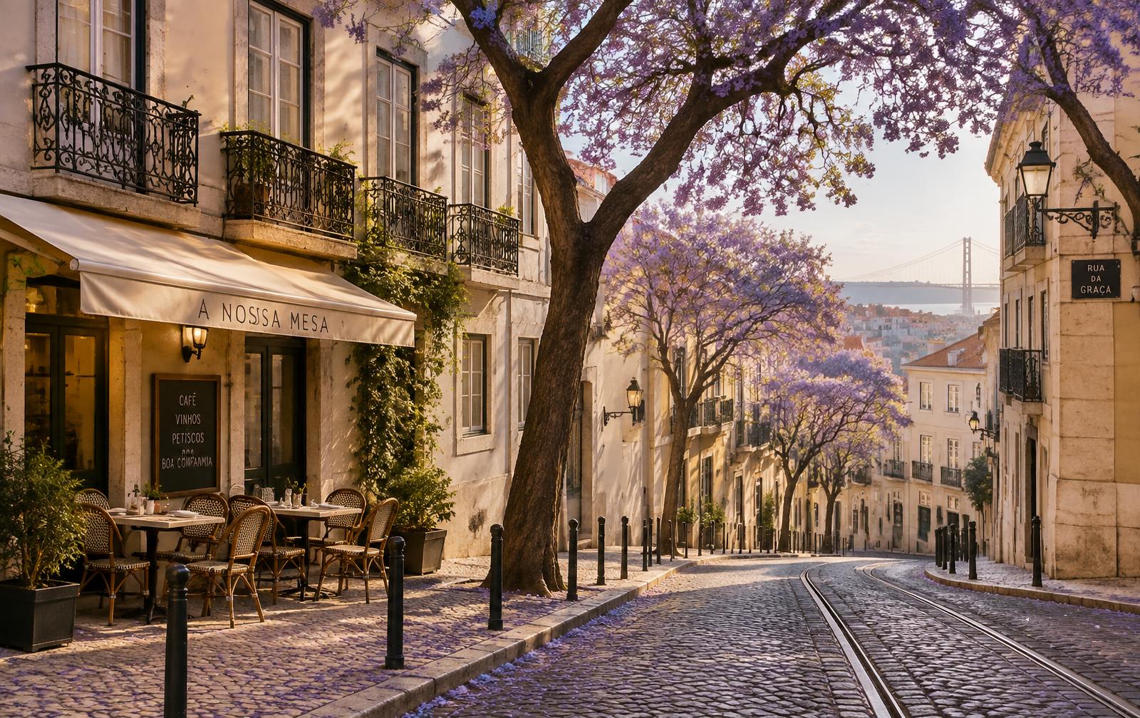 Lisbon riverside near Santo Amaro at golden hour